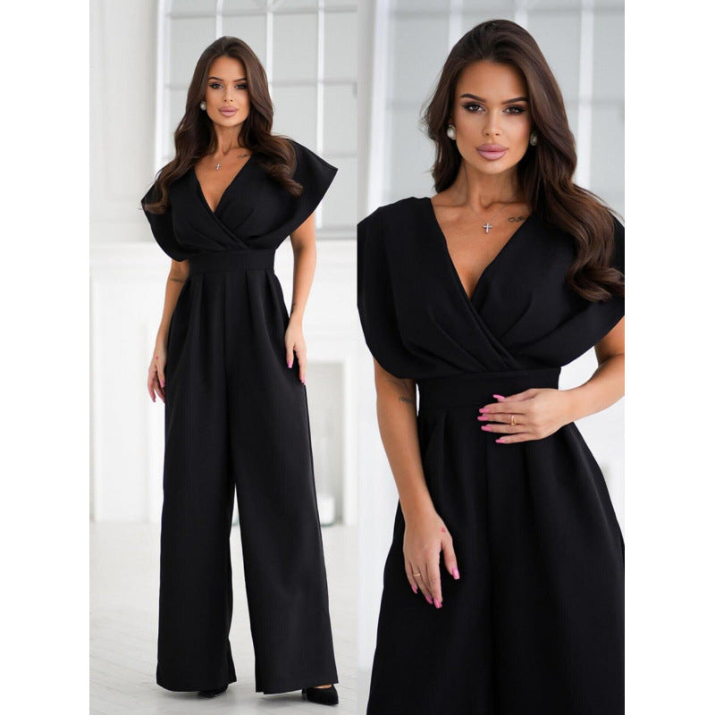 Damen Eleganter Weitbeiniger Jumpsuit EB