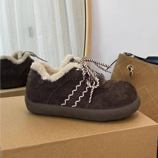 Damen Bequeme Hausschuhe mit kuscheligem Innenfutter und robustem Profil EB