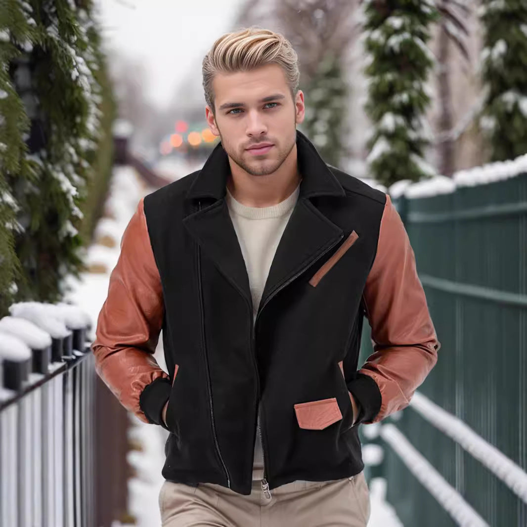 Herren modische Fleece-Kombijacke mit akzenten EB