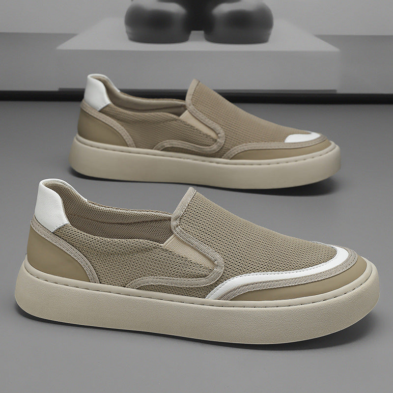 Damen Slip-On Sport Sneakers mit atmungsaktiver Mesh-Oberfläche und bequemer Dämpfung EB