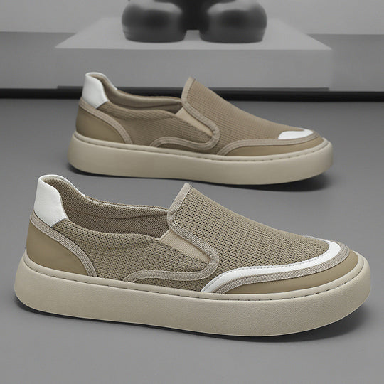 Damen Slip-On Sport Sneakers mit atmungsaktiver Mesh-Oberfläche und bequemer Dämpfung EB