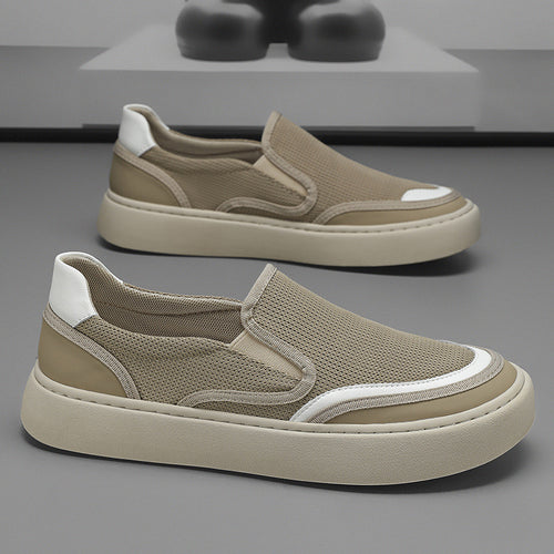 Damen Slip-On Sport Sneakers mit atmungsaktiver Mesh-Oberfläche und bequemer Dämpfung EB