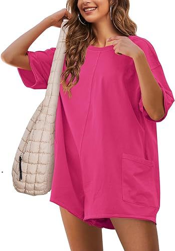 Damen Sportliches Oversized T-Shirt Kleid EB