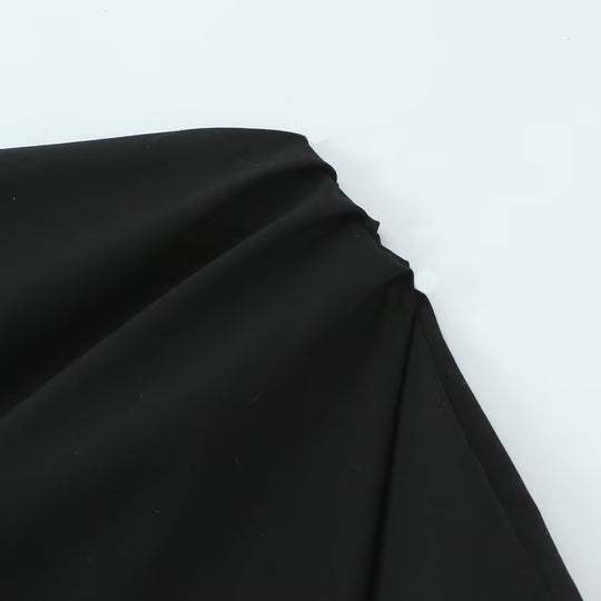 Damen asymmetrisches Cocktailkleid mit drapiertem Design EB