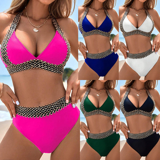 Damen Triangel-Bikini mit modischen Akzenten EB