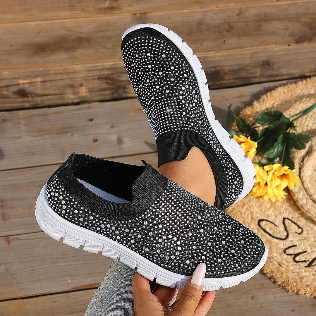 Damen Bequeme Slip-On Sneakers mit atmungsaktivem Obermaterial EB