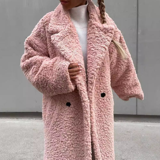 Damen Kuschelige Teddyfelljacke im eleganten Oversize-Design EB