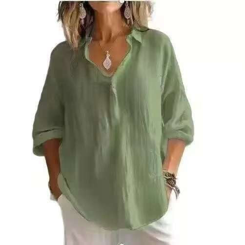 Damen Leichte Leinenbluse EB