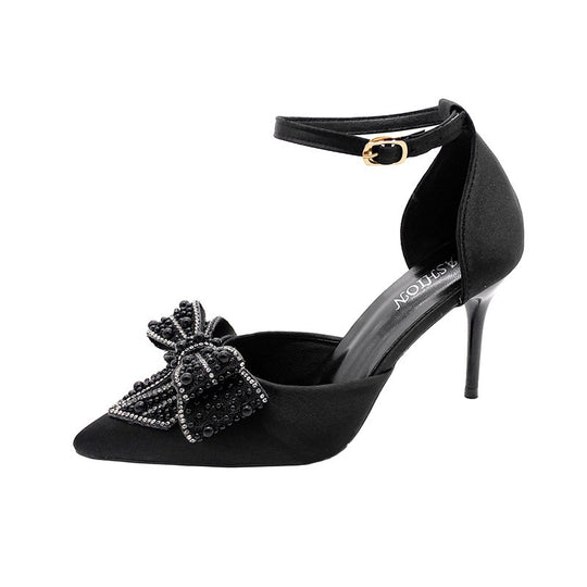 Damen High-Heel Pumps mit dekoren Schleifen-Design EB