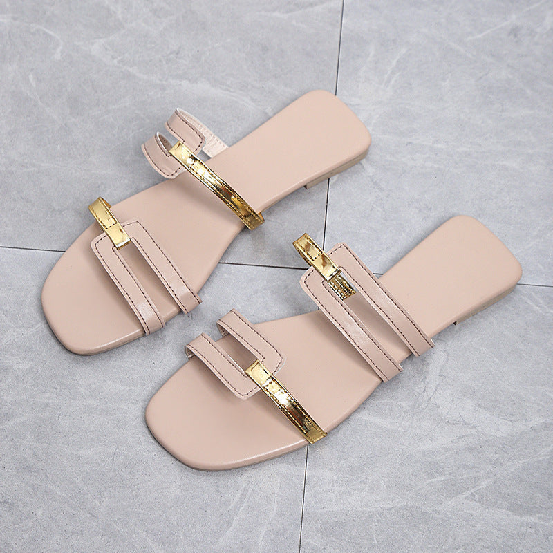 Damen elegante Sandalen mit modischem Riemen-Design EB