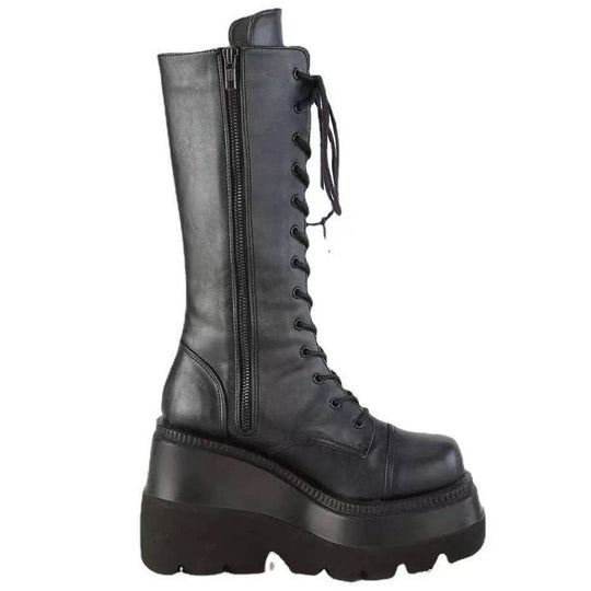 Damen Schnürstiefel im Urban-Style mit stabiler Sohle EB