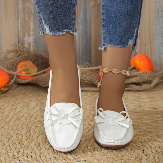 Damen Mokassins mit elegantem Schleifen-Detail und bequemer Sohle EB
