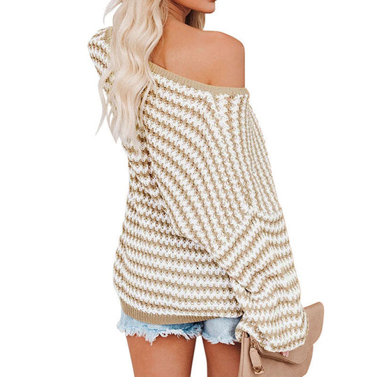 EB | Gestreifter Strickpullover Für Modische Looks