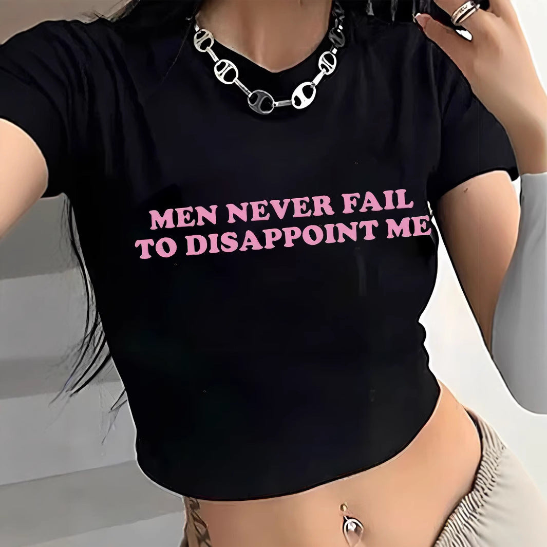 Damen Crop-Shirt mit auffälligem Typografie-Design EB