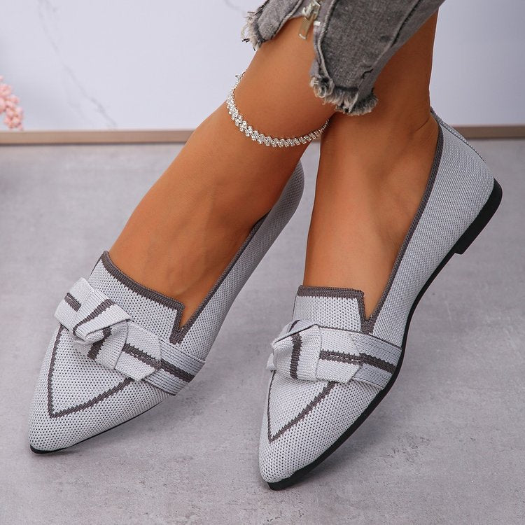 Damen elegante Slipper mit modischem Schleifen-Detail EB