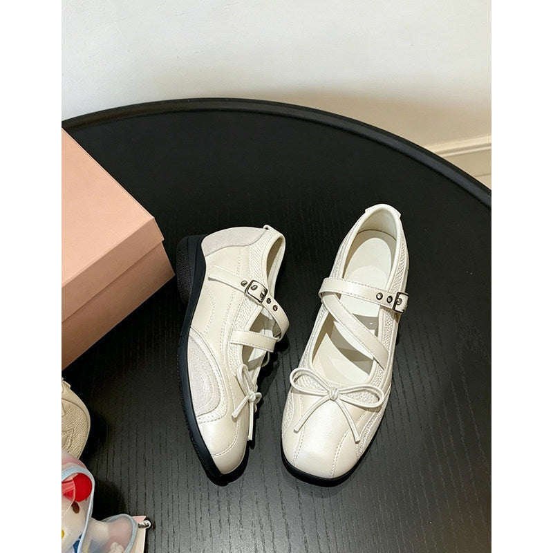 Damen elegante Mary Jane Ballerinas mit dekorativem Riemchen und komfortablem Fußbett EB