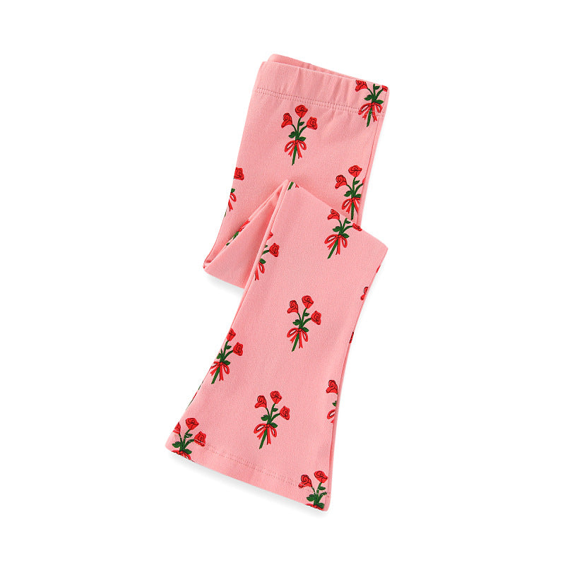 Mädchen Leggings mit floralen Applikationen EB