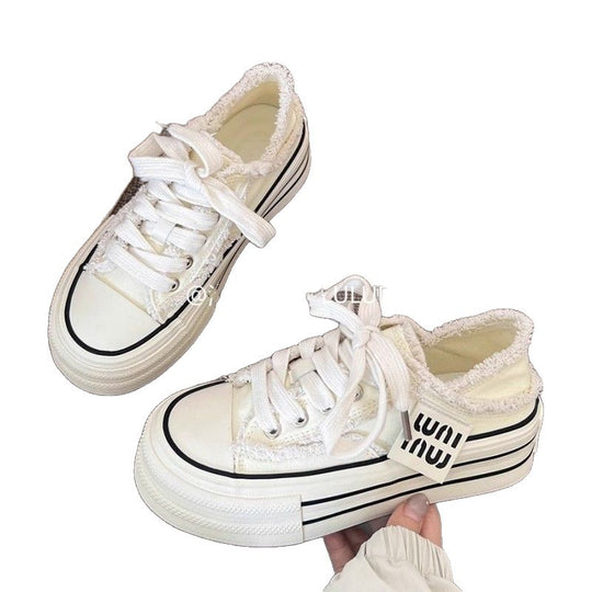Damen Bequeme Plateausneaker mit trendigem Design und einzigartiger Textur EB