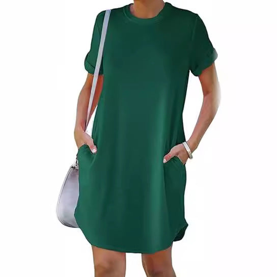 Damen Casual Kleid mit praktischen Taschen EB