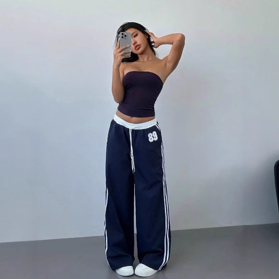 Damen Sportliche Jogginghose mit seitlichen Streifen EB