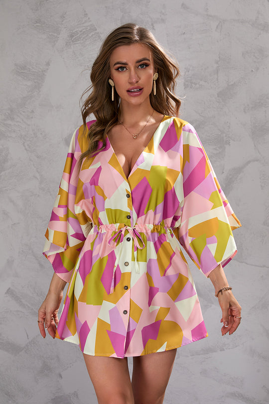 EB | Kleid mit Blattdruck