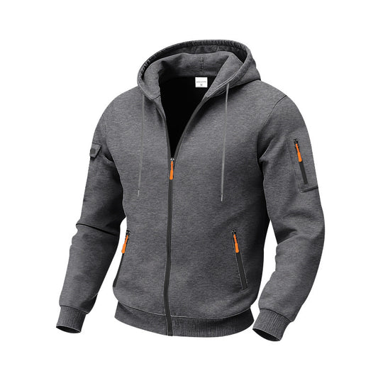 Herren funktionale Kapuzenjacke mit technischen Taschen EB