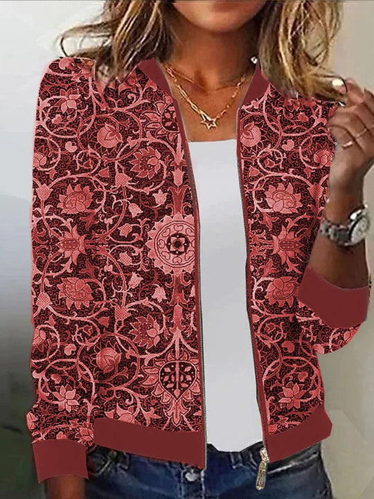 Damen Blousonjacke mit floralem Muster EB
