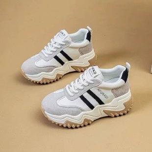 Damen Chunky Sneakers mit sportlichem Design und dämpfender Sohle EB