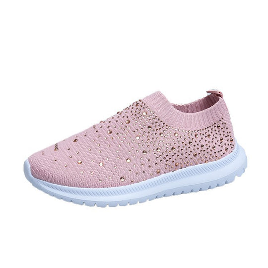 Damen Slip-On Sneakers mit Glitzer-Details EB