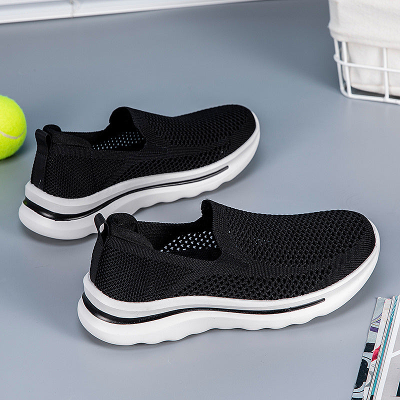 Damen Slip-On Sneakers aus atmungsaktivem Mesh mit komfortabler Sohle EB