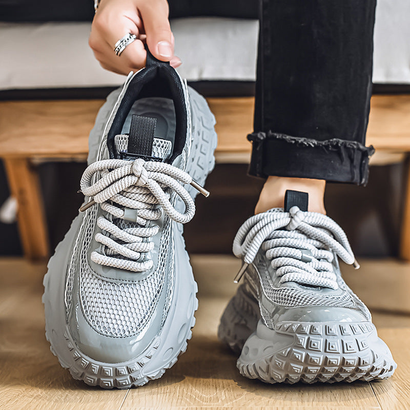 Damen Sportliche Chunky Sneakers mit atmungsaktiver Mesh-Oberfläche und flexibler Laufsohle EB
