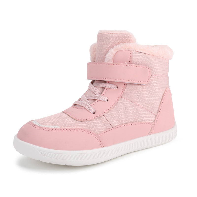 Damen gefütterte Winterstiefel mit praktischem Klettverschluss EB