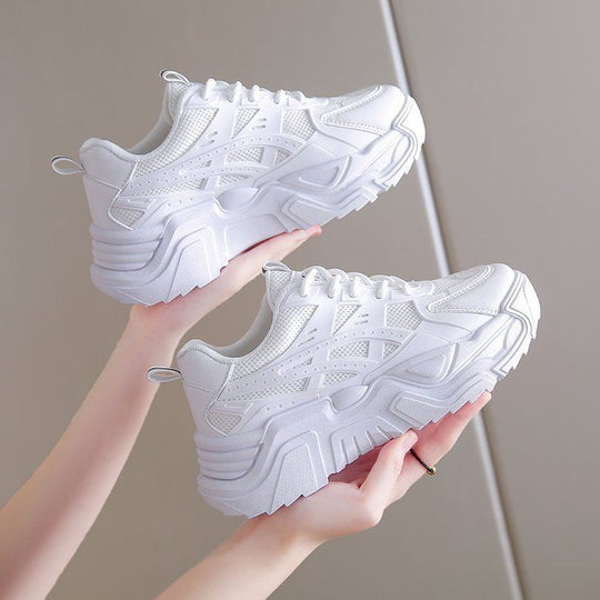 Damen modische Chunky-Sneaker mit atmungsaktivem Mesh und rutschfester Sohle EB