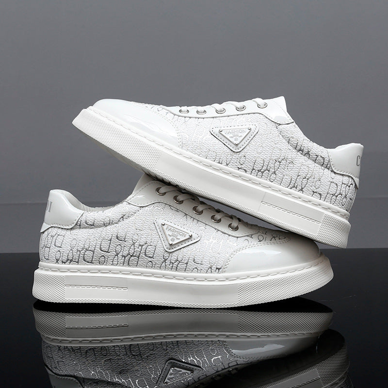 Damen Modische Sneakers mit exklusivem Muster und glänzender Oberfläche EB