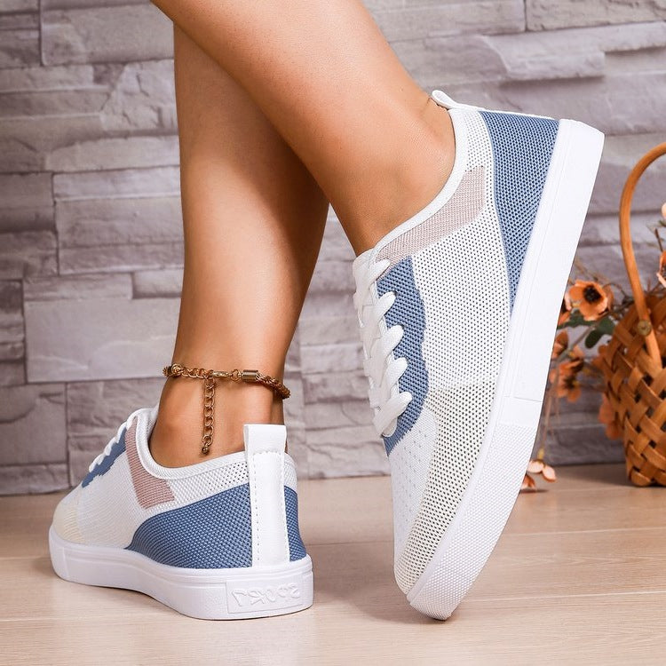 Damen atmungsaktive Sneakers mit elastischer Netzstruktur EB
