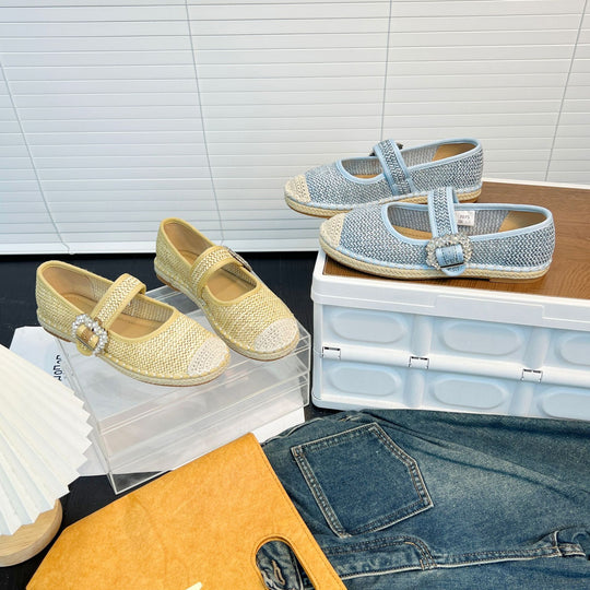 Damen Geblümte Slipper mit funkelnder Schnallenverzierung EB