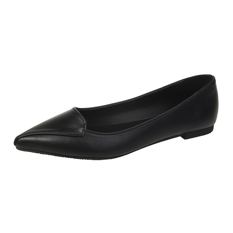Damen spitze Ballerinas aus hochwertigem Leder EB