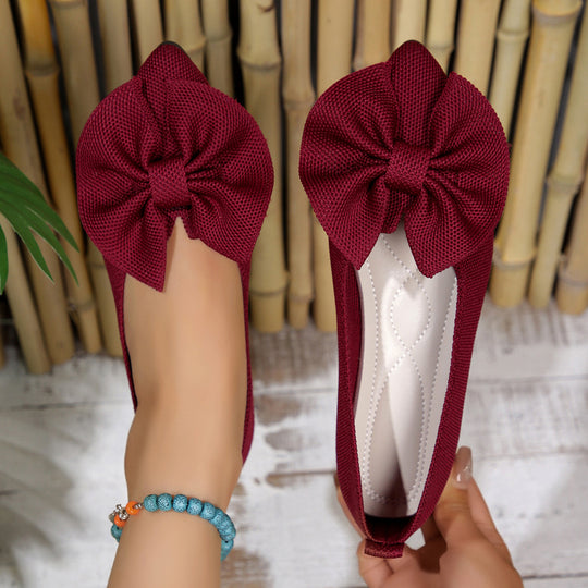 Damen Ballerinas mit dekorativem Schleifen-Design EB