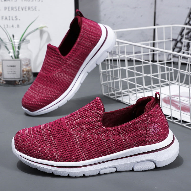 Damen Atmungsaktive Slip-On Sneakers mit elastischem Obermaterial EB