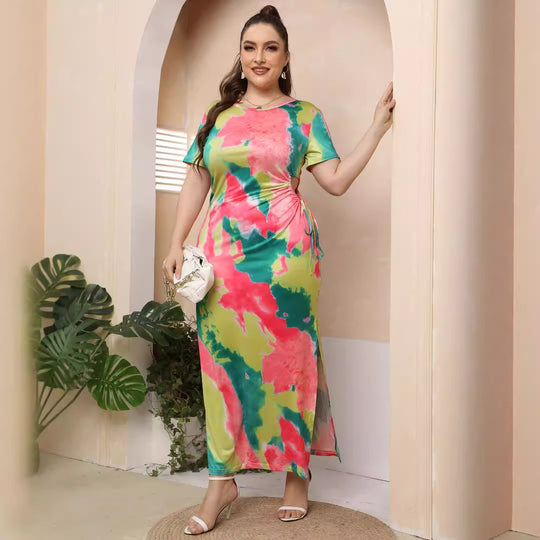 Damen Maxikleid mit elegantem farbverlauf EB