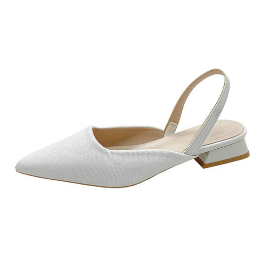 Damen Slingback-Pumps mit spitz zulaufendem Design und stylischem Blockabsatz EB