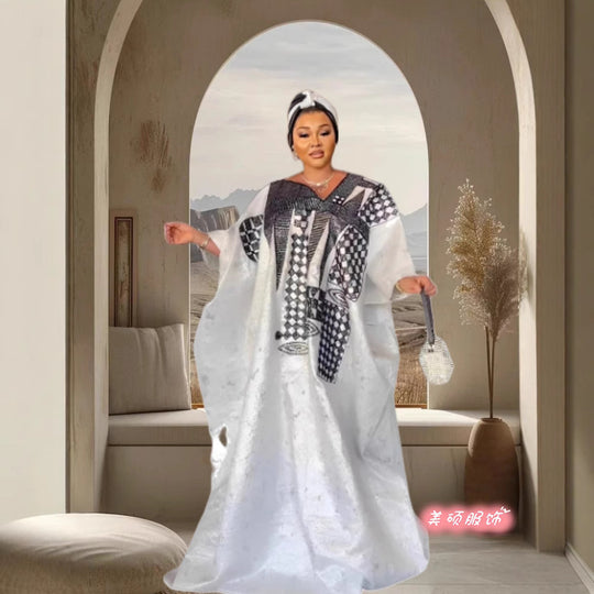 Damen Elegante ethnische Tunika mit erweiterten Ärmeln und einzigartigen Mustern EB