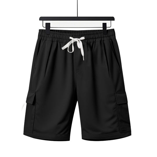 Herren nan elastische Cargo-Bermuda mit Kordelzug und Mehrfachtaschen EB