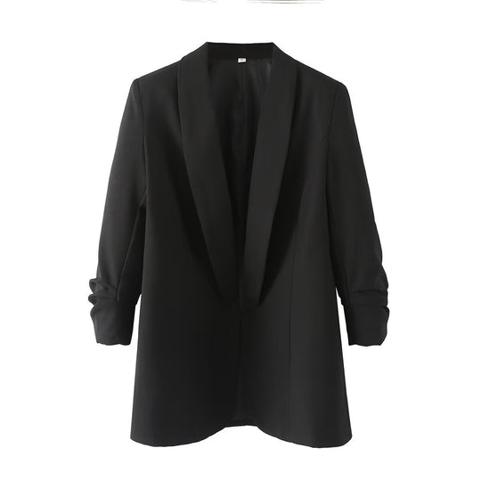 Damen Oversize Blazer ohne Verschluss EB