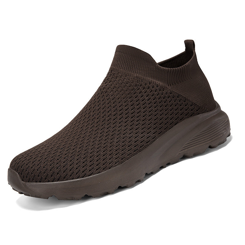 Unisex nan elastischer Strick-Schlupfschuh mit konturierter viskoelastischer Innensohle und rutschfester stoßdämpfender Laufsohle EB