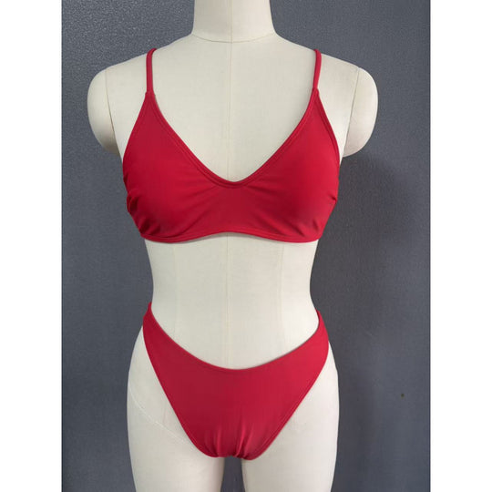 Damen Bikini-Set mit tiefem V-Ausschnitt und verstellbaren Trägern EB