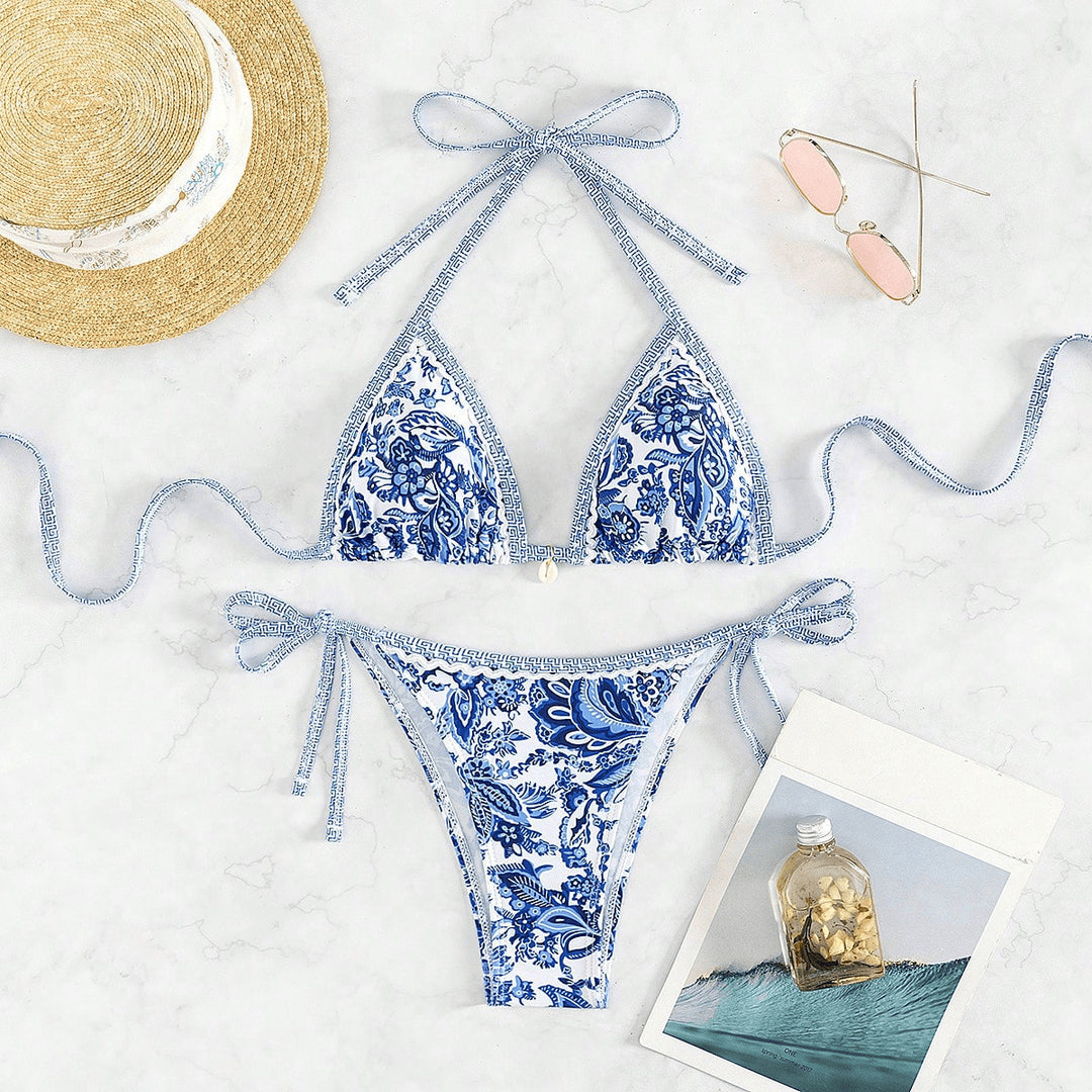 Damen Triangel-Bikini mit raffinierten Schnürdetails EB