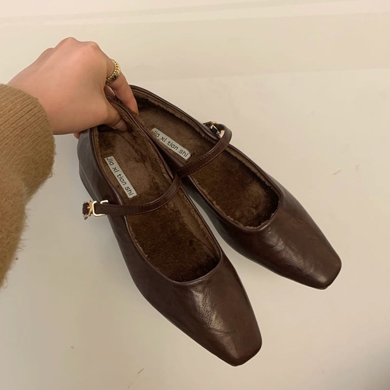 Damen Elegante Ballerinas mit verstellbarem Riemen und komfortabler Innensohle EB