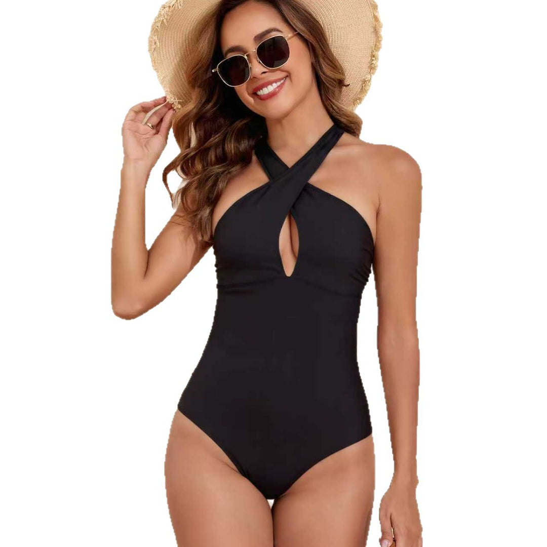 Damen Trendy Einteiler Badeanzug EB