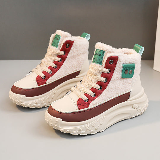 Damen Winterliche Sneakers mit kuscheligem Innenfutter und rutschfester Sohle EB